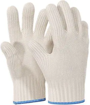 Heat Resistant Gloves Oven Gloves Heat Resistant with Fingers Kitchen Mitts Pot Holders Cotton Mitts Kitchen Double Oven Holders with Fingers White 1 Pair Heat Resistant Gloves Oven Gloves Heat Resistant with Fingers Kitchen Mitts Pot Holders Cotton Mitts Kitchen Double Oven Holders with Fingers White 1 Pair