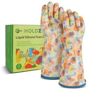 Heat Resistant Gloves for Cooking Thickened Silicone Coating Cotton Liner Waterproof Food Grade Graffiti-Art Printing Medium Heat Resistant Gloves for Cooking Thickened Silicone Coating Cotton Liner Waterproof Food Grade Graffiti-Art Printing Medium