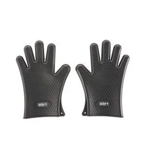 Silicone Grilling Gloves, Black Reusable FDACompliant HeatResistant Gloves (Up to 400°F / 204° C), Durable Grill Accessory Silicone Grilling Gloves, Black Reusable FDACompliant HeatResistant Gloves (Up to 400°F / 204° C), Durable Grill Accessory