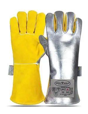 Kevlar Aluminized Heat Resistant Welding Glove/Large/1472°F Fire GlovesKevlar GlovesHigh Heat Foundry glove Kevlar Aluminized Heat Resistant Welding Glove/Large/1472°F Fire GlovesKevlar GlovesHigh Heat Foundry glove