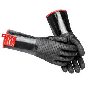 932°F Extreme Heat Resistant BBQ Gloves, Waterproof Oven & Fryer Gloves, Oil Resistant Neoprene Grill Glove for Baking, Smoker, 14 inch 932°F Extreme Heat Resistant BBQ Gloves, Waterproof Oven & Fryer Gloves, Oil Resistant Neoprene Grill Glove for Baking, Smoker, 14 inch