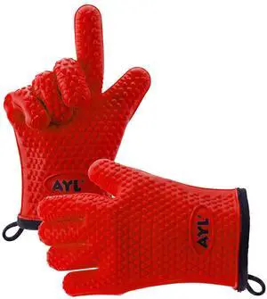 Silicone Smoker Oven Gloves - Extreme Heat Resistant BBQ Gloves - Handle Hot Food on Your Grill, Pit & Turkey Fryer | Waterproof Meat Handling Mitts with Cotton Layer | Ultimate Set + Bonuses Silicone Smoker Oven Gloves - Extreme Heat Resistant BBQ Gloves - Handle Hot Food on Your Grill, Pit & Turkey Fryer | Waterproof Meat Handling Mitts with Cotton Layer | Ultimate Set + Bonuses