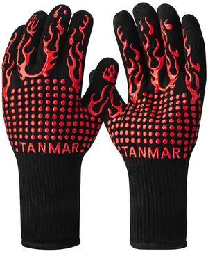 BBQ Grill Gloves, 1472°F Extreme Heat Resistant Grilling Gloves Non-Slip Oven Mitts Potholder, Perfect for Barbecue, Cooking, Baking, Fireplace, Smoker - 1 Pair (Red) BBQ Grill Gloves, 1472°F Extreme Heat Resistant Grilling Gloves Non-Slip Oven Mitts Potholder, Perfect for Barbecue, Cooking, Baking, Fireplace, Smoker - 1 Pair (Red)