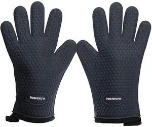 Silicone Smoker Oven Gloves-Extreme Heat Resistant BBQ Gloves-Handle Hot Food Right on Your Grill Fryer & Pit|Waterproof Grilling Cooking Baking Mitts|Superior Value Set +3 Bonuses Silicone Smoker Oven Gloves-Extreme Heat Resistant BBQ Gloves-Handle Hot Food Right on Your Grill Fryer & Pit|Waterproof Grilling Cooking Baking Mitts|Superior Value Set +3 Bonuses