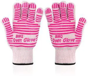 Extreme Heat Resistant Oven Gloves - Oven Glove - Oven Mitts Heat Resistant Cooking Gloves for BBQ, Grilling, Baking,Cutting, Welding, Smoker Fireplace (Pink) Extreme Heat Resistant Oven Gloves - Oven Glove - Oven Mitts Heat Resistant Cooking Gloves for BBQ, Grilling, Baking,Cutting, Welding, Smoker Fireplace (Pink)
