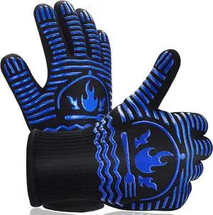 BBQ Gloves, 1472°F Extreme Heat Resistant Grill Gloves, Non-Slip Food Grade Silicone Oven Mitts for Kitchen, Cooking, Barbecue, Baking, Smoker (11inch) BBQ Gloves, 1472°F Extreme Heat Resistant Grill Gloves, Non-Slip Food Grade Silicone Oven Mitts for Kitchen, Cooking, Barbecue, Baking, Smoker (11inch)