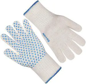 Heat Resistant Oven Gloves 932°F | Silicone Non-Slip Mitts with Fingers | Flexible for Baking, BBQ, Grilling | Machine Washable (White, 1 Pair) Heat Resistant Oven Gloves 932°F | Silicone Non-Slip Mitts with Fingers | Flexible for Baking, BBQ, Grilling | Machine Washable (White, 1 Pair)