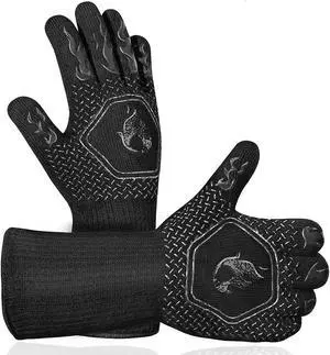 1472 High Temp Resistance Fireproof Glove for Grilling Barbecue - Washable Long Oven Mitts Extreme Hot Proof Mittens for Kitchen Cooking Baking 1472 High Temp Resistance Fireproof Glove for Grilling Barbecue - Washable Long Oven Mitts Extreme Hot Proof Mittens for Kitchen Cooking Baking