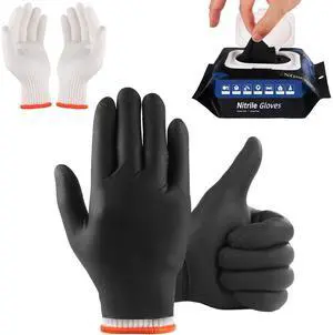 BBQ Gloves,Disposable BBQ Gloves Heat Resistant Cooking, Black, XLarge BBQ Gloves,Disposable BBQ Gloves Heat Resistant Cooking, Black, XLarge