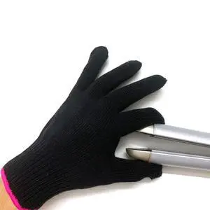 Professional Heat Resistant Glove for Hair Styling Heat Blocking for Curling, Flat Iron and Curling Wand Suitable for Left and Right Hands, 1 Piece, Pink Edge Professional Heat Resistant Glove for Hair Styling Heat Blocking for Curling, Flat Iron and Curling Wand Suitable for Left and Right Hands, 1 Piece, Pink Edge