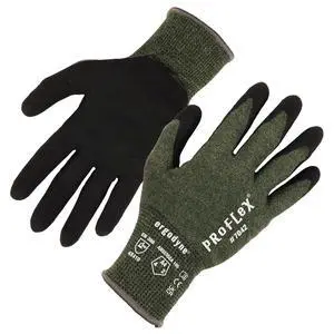 ProFlex 7042 Cut Resistant Work Gloves, ANSI A4, Contact Heat Resistant, Sandy Nitrile Coated Palms, 18g Aramid , Green ProFlex 7042 Cut Resistant Work Gloves, ANSI A4, Contact Heat Resistant, Sandy Nitrile Coated Palms, 18g Aramid , Green