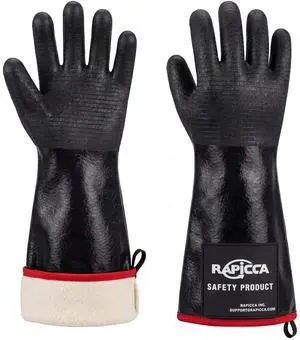 BBQ Grill Gloves, 932°F Heat Resistant Neoprene, 14 in XL BBQ Grill Gloves, 932°F Heat Resistant Neoprene, 14 in XL