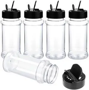 5 PCS Empty Spice Jars 3oz with Shaker Lids Plastic Seasoning Containers Clear Seasoning Bottles to Pour or Shake for Spice, Powders, Peppers, Salt for Spice Rack, Drawer, Cabinet 5 PCS Empty Spice Jars 3oz with Shaker Lids Plastic Seasoning Containers Clear Seasoning Bottles to Pour or Shake for Spice, Powders, Peppers, Salt for Spice Rack, Drawer, Cabinet