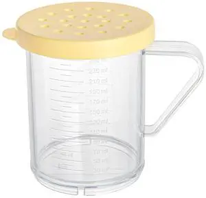 Spice Shaker 1 Count Plastic Shaker, Durable Seasoning Dredge with Yellow Coarse Lid, Clear Shaker for Commercial Kitchens, Pizzerias, and Bakeries Spice Shaker 1 Count Plastic Shaker, Durable Seasoning Dredge with Yellow Coarse Lid, Clear Shaker for Commercial Kitchens, Pizzerias, and Bakeries