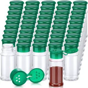 50 Pcs 3.3 Oz/ 100ml Plastic Spice Jars Pack with Shaker Lids, Empty Spice Containers Set, Plastic Seasoning Shaker Jars for Cooking Party, Storing, Seasoning Powders Herbs Powders Glitters 50 Pcs 3.3 Oz/ 100ml Plastic Spice Jars Pack with Shaker Lids, Empty Spice Containers Set, Plastic Seasoning Shaker Jars for Cooking Party, Storing, Seasoning Powders Herbs Powders Glitters