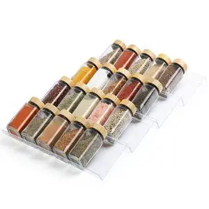 Spice Drawer Organizer 4 Tier, Acrylic Seasoning Organizer Rack, Clear Spice Rack Tray, Kitchen Seasoning Jars Drawers Insert (Jars Not Included/Expandable From 9" to 18") Spice Drawer Organizer 4 Tier, Acrylic Seasoning Organizer Rack, Clear Spice Rack Tray, Kitchen Seasoning Jars Drawers Insert (Jars Not Included/Expandable From 9" to 18")