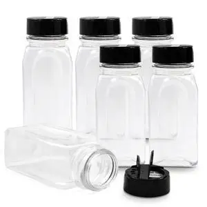 6 Pack 14 Oz Plastic Spice Jars with Black Cap, Clear and Safe Plastic Bottle Containers with Shaker Lids for Storing Spice, Herbs and Seasoning Powders, BPA Free, Made in USA 6 Pack 14 Oz Plastic Spice Jars with Black Cap, Clear and Safe Plastic Bottle Containers with Shaker Lids for Storing Spice, Herbs and Seasoning Powders, BPA Free, Made in USA