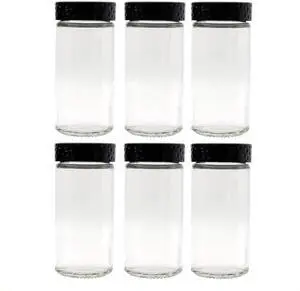 6pcs Black Spice Jars, 3 oz Glass Seasoning Bottles, Spices Container, Empty Spice Jars,Round Spice Bottles with Airtight Plastic Caps with Shaker Lids 6pcs Black Spice Jars, 3 oz Glass Seasoning Bottles, Spices Container, Empty Spice Jars,Round Spice Bottles with Airtight Plastic Caps with Shaker Lids