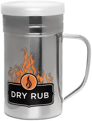 Stainless Steel Dry Rub Shaker With Lid, 13oz Seasoning Dispenser Stainless Steel Dry Rub Shaker With Lid, 13oz Seasoning Dispenser