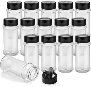 24 Pcs Spice Bottles Plastic Seasoning Containers, 3 Oz Clear Plastic Spice Jars with Shaker Lids Empty for Spice & Herbs, Powders, Glitters, BPA Free | Heavy Duty | Wide Mouth | Dual Flaps 24 Pcs Spice Bottles Plastic Seasoning Containers, 3 Oz Clear Plastic Spice Jars with Shaker Lids Empty for Spice & Herbs, Powders, Glitters, BPA Free | Heavy Duty | Wide Mouth | Dual Flaps