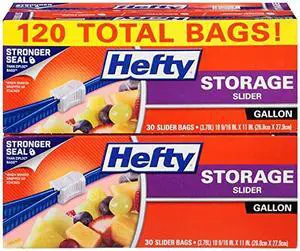 Slider Storage Bags, Gallon Size, 30 Count (4 Pack), 120 Total Slider Storage Bags, Gallon Size, 30 Count (4 Pack), 120 Total