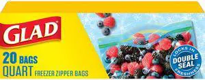 Zipper Food Storage Freezer Bags - Quart - 20 Count Zipper Food Storage Freezer Bags - Quart - 20 Count