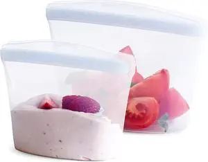 Silicone Reusable Food Storage Bags, 2-Pack Bowls, Reusable Freezer Bags, Microwave, Dishwasher, Oven Safe, Sous Vide, Lunch Containers, Eco Friendly, Food-safe Silicone Snack Bag, Clear Silicone Reusable Food Storage Bags, 2-Pack Bowls, Reusable Freezer Bags, Microwave, Dishwasher, Oven Safe, Sous Vide, Lunch Containers, Eco Friendly, Food-safe Silicone Snack Bag, Clear