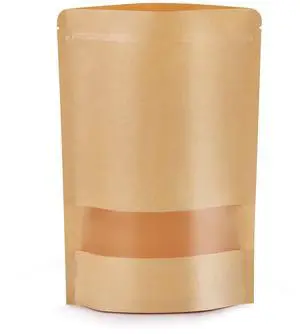 100pcs Kraft Bags with Window 3.5x5.5 Inches Brown Reusable Sealable Zip Lock Food Storage Stand up Paper Pouches for Home or Business 100pcs Kraft Bags with Window 3.5x5.5 Inches Brown Reusable Sealable Zip Lock Food Storage Stand up Paper Pouches for Home or Business