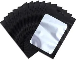 100 Pieces Resealable Foil Food Storage Bags with Clear Window Coffee Beans Candy Packaging Pouch for Food Small Business Supplies for Jewelry Self Sealed Storage Bags(6.3 x 9.4 Inch,Black) 100 Pieces Resealable Foil Food Storage Bags with Clear Window Coffee Beans Candy Packaging Pouch for Food Small Business Supplies for Jewelry Self Sealed Storage Bags(6.3 x 9.4 Inch,Black)