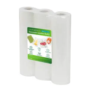 Vacuum Sealer Bags for Food, 11''X20' (3 Rolls) BPA Free Food Saver Bags for Sealer, Customized Size Vacuum Storage Bags for Sous Vide or Meal Prep Vacuum Sealer Bags for Food, 11''X20' (3 Rolls) BPA Free Food Saver Bags for Sealer, Customized Size Vacuum Storage Bags for Sous Vide or Meal Prep
