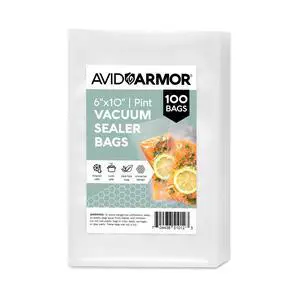 Food Vacuum Sealer Bags 100-Pack, 6x10 Pint Freezer Bags Food Vacuum Sealer Bags 100-Pack, 6x10 Pint Freezer Bags