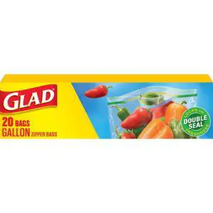 Food Storage Zipper Bags - Gallon - 20 Count Food Storage Zipper Bags - Gallon - 20 Count