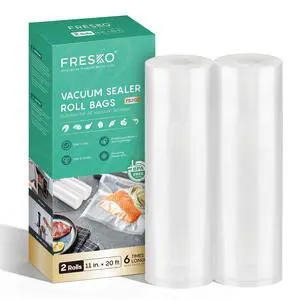 Vacuum Sealer Bags Rolls 2 Packs 11" x 20', Commercial Grade Seal a Meal Bags for Storage Food and Sous Vide, BPA Free, Heavy Duty Customized Size Freezer Bags for Vacuum Sealer Vacuum Sealer Bags Rolls 2 Packs 11" x 20', Commercial Grade Seal a Meal Bags for Storage Food and Sous Vide, BPA Free, Heavy Duty Customized Size Freezer Bags for Vacuum Sealer