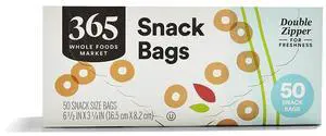 Snack Size Storage Bags, Double Zipper, 50 Count Snack Size Storage Bags, Double Zipper, 50 Count