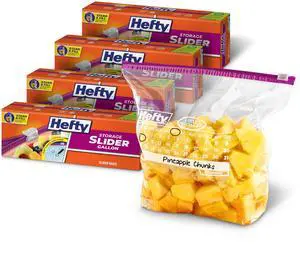 Calendar Slider Gallon Storage Bags, 30 Count (Pack of 4), Gallon Slider Bags with Calendar Dates, Holds Raw Meat, Breads, Fruits and Veggies, Zip and Click Closure, 120 Total Count Calendar Slider Gallon Storage Bags, 30 Count (Pack of 4), Gallon Slider Bags with Calendar Dates, Holds Raw Meat, Breads, Fruits and Veggies, Zip and Click Closure, 120 Total Count
