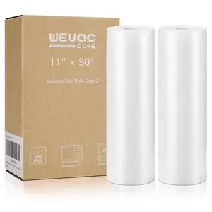 Vacuum Sealer Bags 11x50 Rolls 2 pack for Food Saver, Seal a Meal, Weston. Commercial Grade, BPA Free, Heavy Duty, Great for vac storage, Meal Prep or Sous Vide Vacuum Sealer Bags 11x50 Rolls 2 pack for Food Saver, Seal a Meal, Weston. Commercial Grade, BPA Free, Heavy Duty, Great for vac storage, Meal Prep or Sous Vide