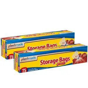 Disposable Plastic Storage Bags With Original Twist Tie, 1 Gallon Size, 150 Bags, Great For Home, Office, Vacation, Traveling, Sandwich, Fruits, Nuts, Cake, Cookies, Or Any Snacks (2 Packs) Disposable Plastic Storage Bags With Original Twist Tie, 1 Gallon Size, 150 Bags, Great For Home, Office, Vacation, Traveling, Sandwich, Fruits, Nuts, Cake, Cookies, Or Any Snacks (2 Packs)