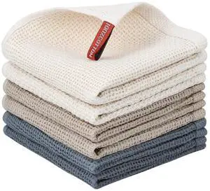 6 Pack Kitchen Towels and Dishcloths Sets,100% Cotton Soft Absorbent Quick Drying Dish Towels for Kitchen,Washing Dishes,12x12 Inches, Multi Color 6 Pack Kitchen Towels and Dishcloths Sets,100% Cotton Soft Absorbent Quick Drying Dish Towels for Kitchen,Washing Dishes,12x12 Inches, Multi Color