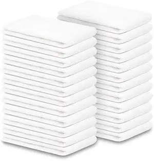 Terry Bar Mop Towels - 24 Pack (14"x17") White Cotton Terry Cloths, Super Absorbent Cleaning Rags, Reusable Bar Mop Towels for Kitchen, Garage, Salon, Spa & Commercial Use Terry Bar Mop Towels - 24 Pack (14"x17") White Cotton Terry Cloths, Super Absorbent Cleaning Rags, Reusable Bar Mop Towels for Kitchen, Garage, Salon, Spa & Commercial Use