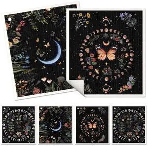 6 Pack Swedish Dishcloths for Kitchen - Reusable Dish Cloths for Washing Dishes Absorbent Cute Funny Kitchen Towels Cleaning Sponge, Moon Butterfly 6 Pack Swedish Dishcloths for Kitchen - Reusable Dish Cloths for Washing Dishes Absorbent Cute Funny Kitchen Towels Cleaning Sponge, Moon Butterfly