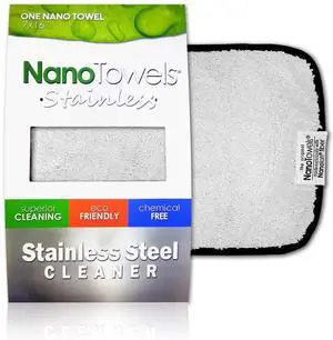 Stainless Steel Cleaner | The Amazing Chemical Free Stainless Steel Cleaning Reusable Wipe Cloth | Kid & Pet Safe | Grey 7x16 (1 pc) Stainless Steel Cleaner | The Amazing Chemical Free Stainless Steel Cleaning Reusable Wipe Cloth | Kid & Pet Safe | Grey 7x16 (1 pc)