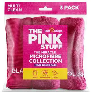 The Pink Stuff Miracle Microfibre Cloth Collection 3 Pack The Pink Stuff Miracle Microfibre Cloth Collection 3 Pack