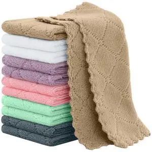 12 Pack Kitchen Cloths Dish Towels (7" x 9", Mixed Color), Super Soft and Absorbent Coral Velvet Dishcloths, Fast Drying No Lint Microfiber Cleaning Cloth 12 Pack Kitchen Cloths Dish Towels (7" x 9", Mixed Color), Super Soft and Absorbent Coral Velvet Dishcloths, Fast Drying No Lint Microfiber Cleaning Cloth