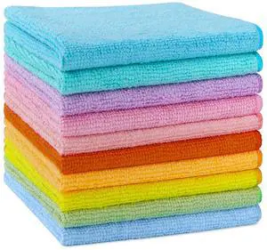 Microfiber Cleaning Cloth, 10PK, Cleaning Rags, 11.5"×11.5" Microfiber Cleaning Cloth, 10PK, Cleaning Rags, 11.5"×11.5"