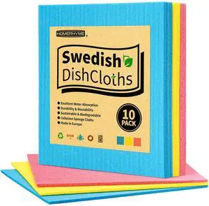 Swedish Dishcloths for Kitchen 10 Pack, Multicolor Dish Cloth, Absorbent Dish Towels for Kitchen, Multipurpose Cellulose Sponge Cloths, Reusable Paper Towels for Home & Kitchen Swedish Dishcloths for Kitchen 10 Pack, Multicolor Dish Cloth, Absorbent Dish Towels for Kitchen, Multipurpose Cellulose Sponge Cloths, Reusable Paper Towels for Home & Kitchen