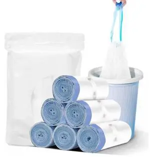 Small Trash Bag, 2.6 Gallon Garbage Bags Bathroom Trash can Liners for Bedroom Home Kitchen 80 Counts,2 Gallon Trash Bag with Blue Drawstring, White Bags Small Trash Bag, 2.6 Gallon Garbage Bags Bathroom Trash can Liners for Bedroom Home Kitchen 80 Counts,2 Gallon Trash Bag with Blue Drawstring, White Bags