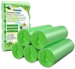 Biodegradable Trash Bags 4-6 Gallon, 100 Counts, Extra Thick Small Trash Bag Recycling Garbage Bags For Kitchen Bathroom Yard Office Wastebasket Car Biodegradable Trash Bags 4-6 Gallon, 100 Counts, Extra Thick Small Trash Bag Recycling Garbage Bags For Kitchen Bathroom Yard Office Wastebasket Car