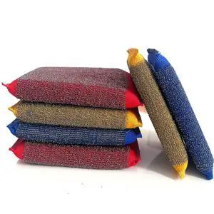 Steel Wool Scrubber Kitchen Sponges - 6 Pack Kitchen Dish Sponges Scrubbers, Non-Scratch Microfiber sponges for Cleaning, Pots and Pans Scrub Sponge Steel Wool Scrubber Kitchen Sponges - 6 Pack Kitchen Dish Sponges Scrubbers, Non-Scratch Microfiber sponges for Cleaning, Pots and Pans Scrub Sponge