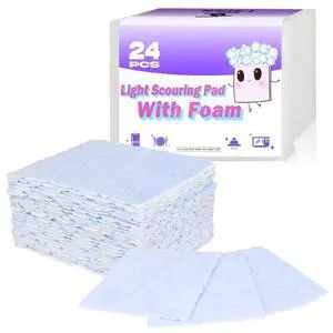 24 Pack Scouring Scrub Pad Singles with Foam | Multi-Surface | Non-Scratch 24 Pack Scouring Scrub Pad Singles with Foam | Multi-Surface | Non-Scratch