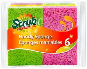 Cellulose Scrub Sponge - Kitchen Cleaning Sponges for Dishes, Pans, Pots & More- 6 Pack Dishwashing Sponges - Colors and Packaging May Vary Cellulose Scrub Sponge - Kitchen Cleaning Sponges for Dishes, Pans, Pots & More- 6 Pack Dishwashing Sponges - Colors and Packaging May Vary